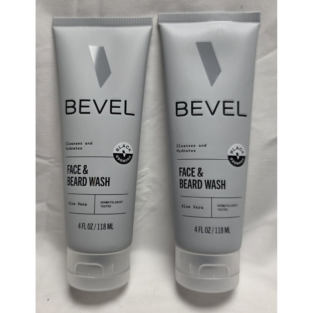BEVEL Face & Beard Wash‎ Cleanser Aloe Vera (4FL OZ X 2)